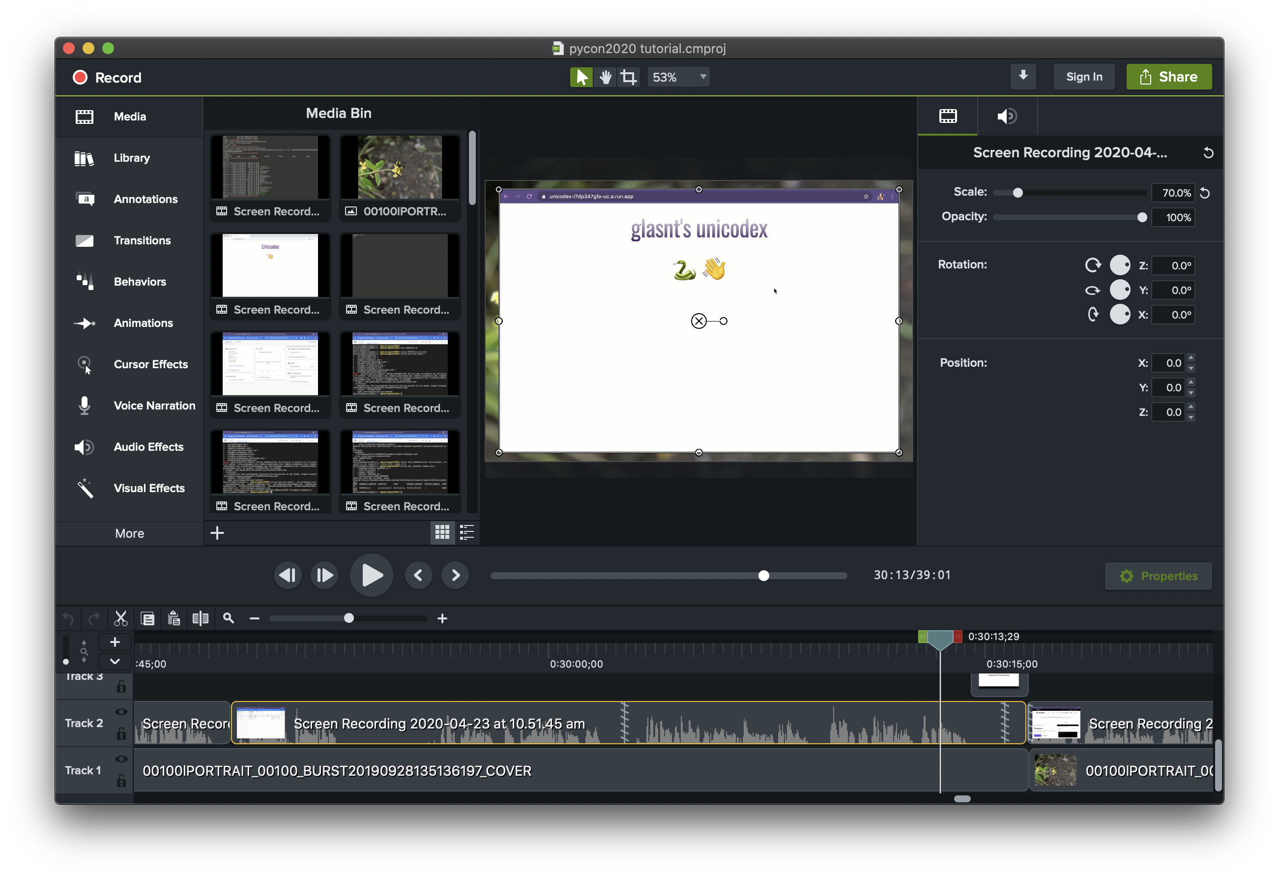Camtasia Project
