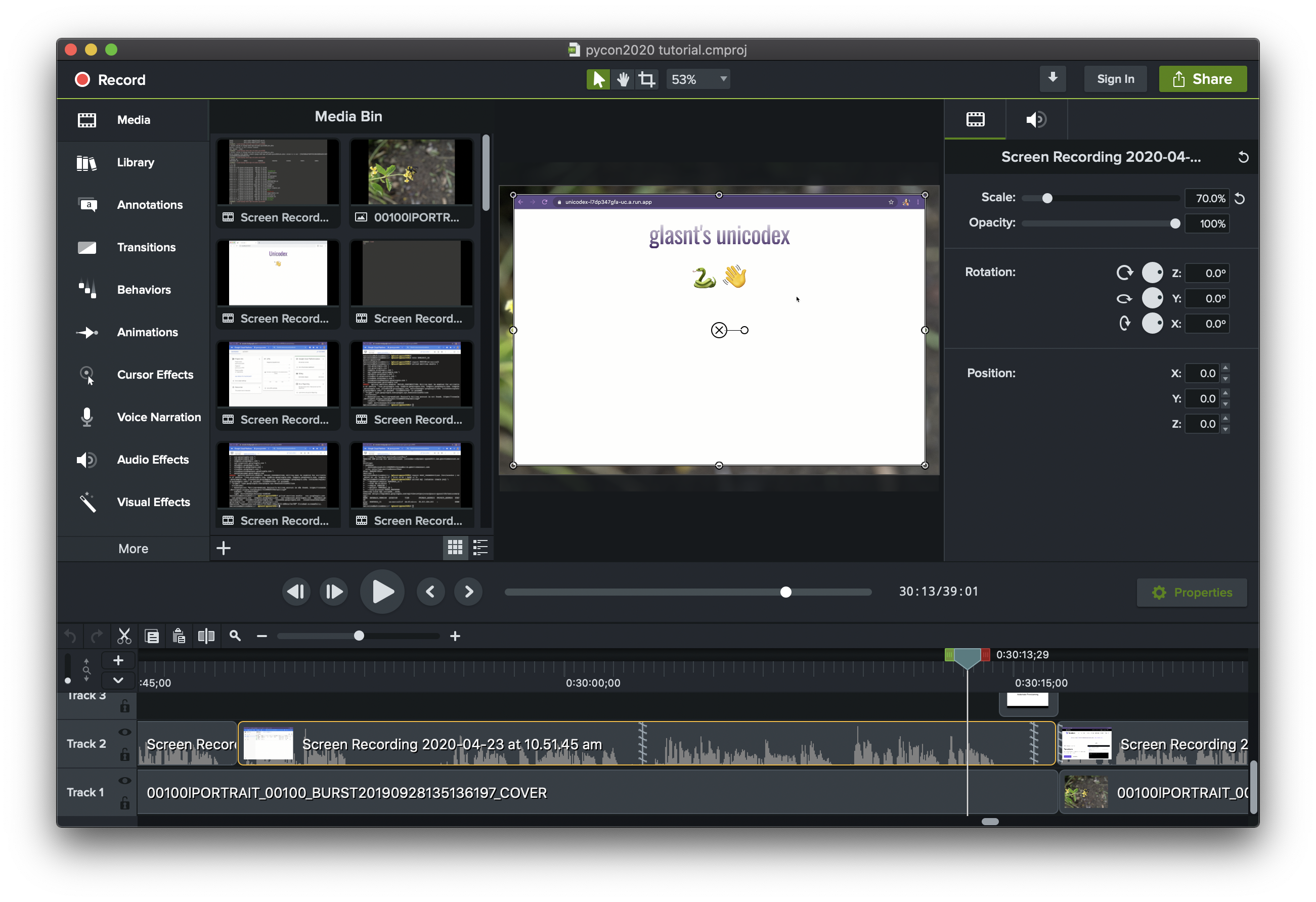 camtasia ready project template